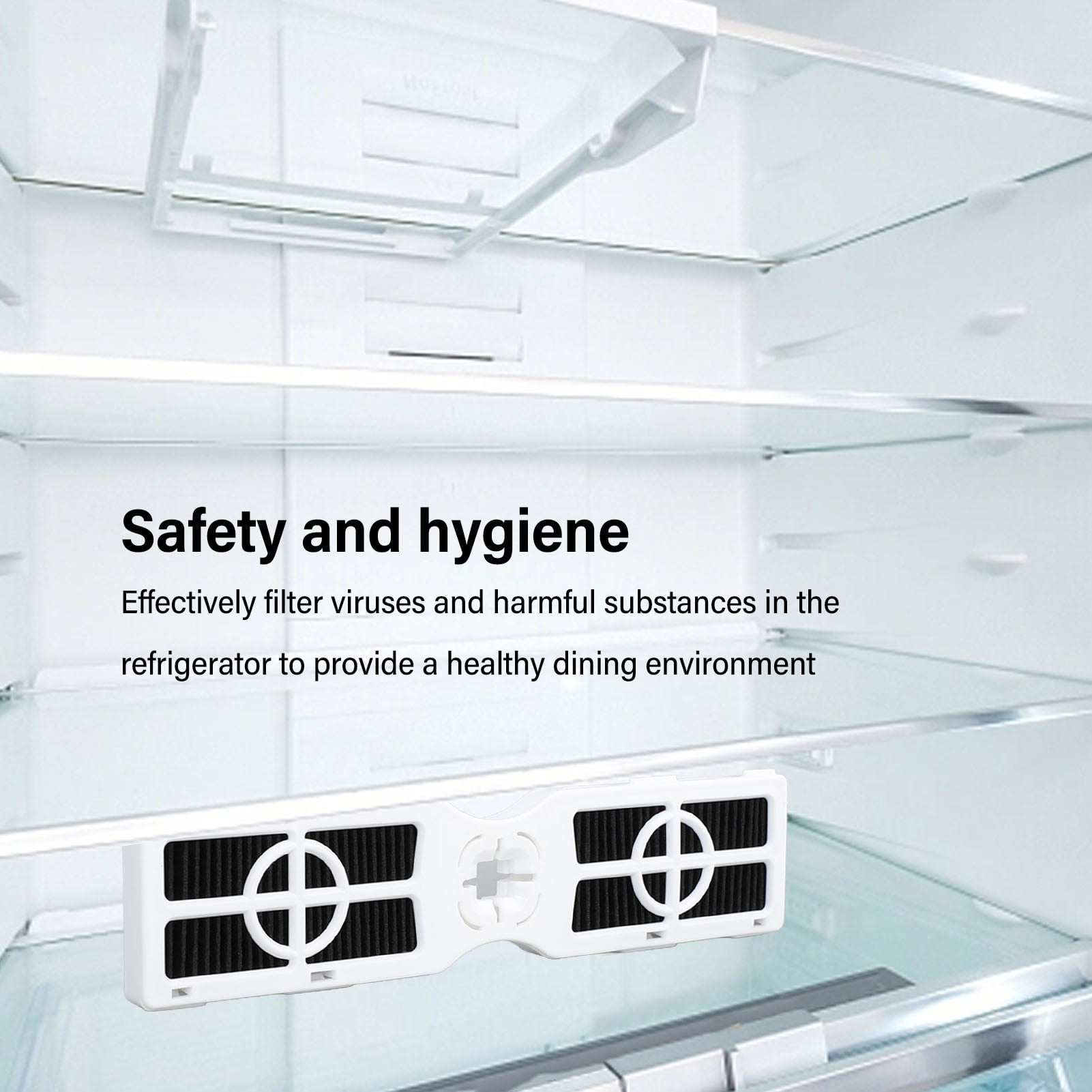 Fridge Air Filter, Safe And Hygienic Odor Removal 3PCS Carbon Fiber Perfect Fit Refrigerator Air Filter  For Replacement
