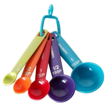 Farberware Measuring Spoons Durable Plastic - Set Of 5 - Multicolor