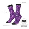 thumbnail image 4 of Cauagu Purple Snowflakes Print Crew Socks for Women and Men,Adult Athletic Running Socks 1-Pair Sports Socks Work Gear Socks with Moisture Wicking, 4 of 6