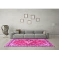 thumbnail image 3 of Ahgly Company Indoor Square Medallion Pink Traditional Area Rugs, 7' Square, 3 of 4