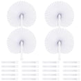 thumbnail image 1 of Ventiladores plegables de papel Helimoto, 24 unidades, color blanco, 1 of 7