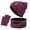 Hot Pink, variant on Bmisegm Women&Men Autumn Winter Warm Wool Hat Scarf Gloves Slouchy Three Pieces Winter Snow Knit Cap Screen Mittens Scarves Sets Winter Scarf for Women Bronze One Size