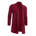 thumbnail image 1 of Kmbangi Cardigan pour Homme, Col Châle, Manches Longues, Cardigan Long Tricoté, Cape Drapée Décontractée d'Automne pour Mode Urbaine, 1 of 5