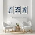 thumbnail image 3 of Hieng Navy Blue Wall Art Canvas Abstract Floral Painting Blue and Gray Posters Flower Decor Wildflower Pictures Botanical Prints for Living Room Bedroom Bathroom, 3 of 6