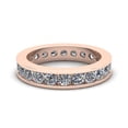 thumbnail image 2 of Natural 2.25Ct Round Cut Diamond Classic Channel Set Women's Anniversary Wedding Eternity Band Ring Solid 14k Rose Gold G-H I1, 2 of 3