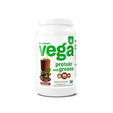 Vega Protein & Greens Plant-Based Protein Powder Chocolate 25 Servings (28.7 oz)