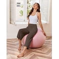 thumbnail image 3 of Ekouaer Womens Pajama Pants Wide Leg Capri Yoga Pants Lounge Comfy Sleep Pj Bottoms with Pockets Brownie, 3 of 6