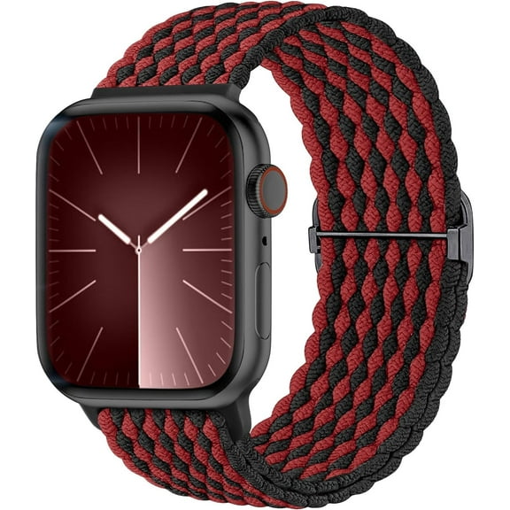 KOMI Nylon Compatible with Apple Watch Bands 49mm 45mm 44mm 42mm 41mm 40m 38mm for Women Men, Stretchy Breathable Adjustable Sport Straps Compatible with iWatch Series 9 8 7 6 5 4 3 SE Ultra