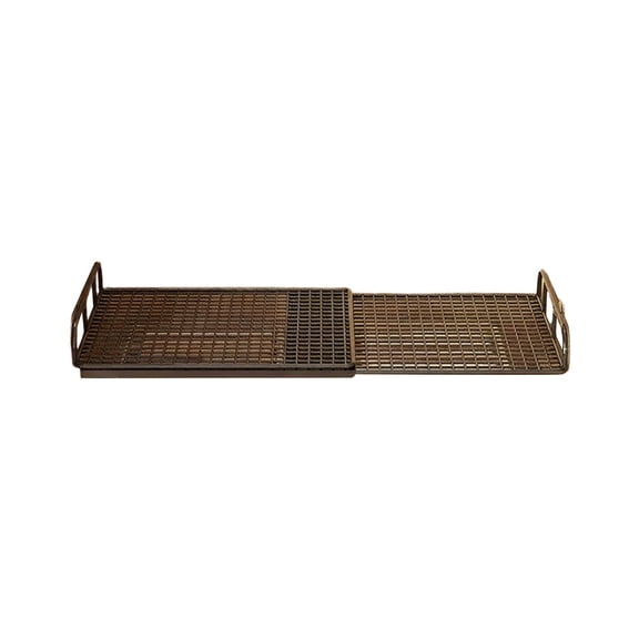 JHyouerji Expandable Cabinet Storage Shelf Black Stackable Metal Organizer Rack Saving Space for Kitchen Bathroom Pantry Countertop Wardrobe and Home Office