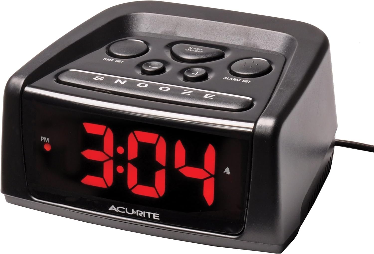 AcuRite Intelli-Time Alarm Clock 13019W2 - Digital Display, 5.4-Inch - Multicolor