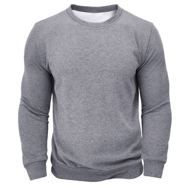 Mode Décontractée pour Hommes Col Rond Manches Longues Pull Épais Chandails en Molleton Blouse