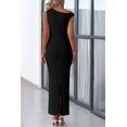 thumbnail image 2 of Vestido largo PRETTYGARDEN para mujer, verano 2025, con un solo hombro, 2 of 9