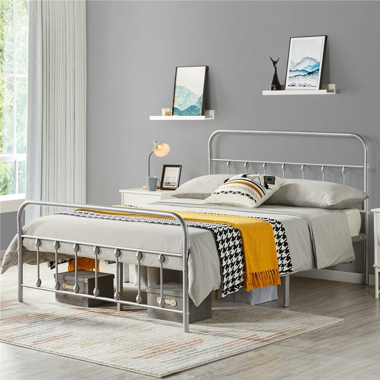 Silver outlet metal headboard