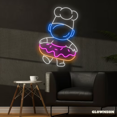 thumbnail image 2 of Glowneon Astronaut Chef Donut Neon Sign, Donut Shop Decor, Donut Sign, 2 of 4