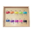 thumbnail image 1 of Key Lock Tray Kid Wooden Keys Locks Tray Montessori Preschool Learning Materials Education Toy, 1 of 7