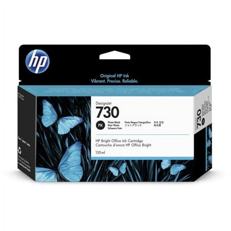 UPC: 0190781771258 | HP 730 130-mL Photo Black DesignJet Ink Cartridge (P2V67A)