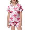 thumbnail image 5 of Ensemble de Pyjama pour Filles, Deux Pièces, Manches Longues, Imprimé Cœur, Confort Quotidien, 5 of 5