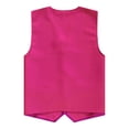 thumbnail image 3 of Hansber Womens Mens Button Irregular Hem Vest Adult Waiter Bartender Work Uniform Unisex Volunteer Hot Pink XXL, 3 of 5