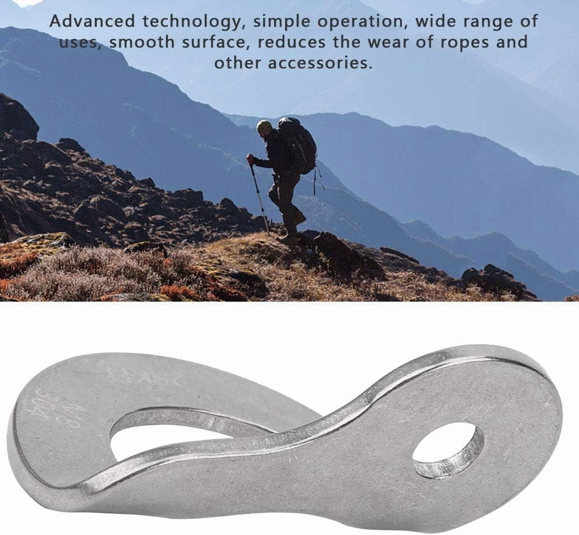 ABCISI Bolt Hanger, 2Pcs 304 Stainless Steel Bolt Hanger Outdoor Caving Protection Hardware Accessory for Outdoor Mountain Climbing, M8