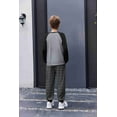 thumbnail image 4 of Arshiner Boys Clothes Contrast Raglan Sleeve Tops + Sweatpants Set 2Pcs Fall Winter Outfits for Kids, 4 of 5
