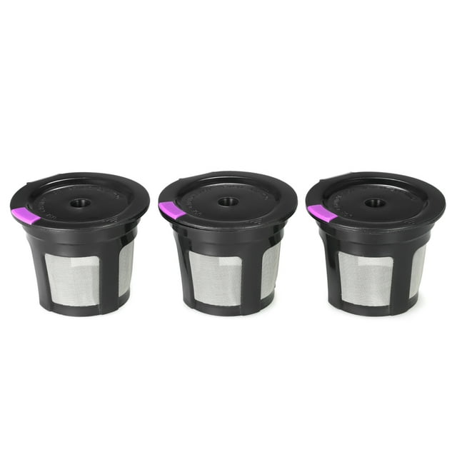Amdohai 3pcs/set Reusable Coffee Capsule for Keurig 2.0 & 1.0 Brewers Refillable Coffee Filters
