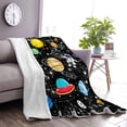 thumbnail image 2 of Outer Space Blanket Kids Blanket for Boys Gifts Constellation Solar System Blanket Fleece Ultra Soft Galaxy Rocket Planet Blanket for Kids Birthday for Bed Couch Sofa Living Room Decor, 2 of 5