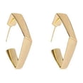 thumbnail image 3 of Decodeary Earrings Square Shape Gold Ear Stud Simple Style Universal Smooth Surface Earring Girls Fashion Pendents Jewelry Wedding, 3 of 6