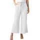 thumbnail image 2 of Pincandy Women's Solid Color Casual Loose Wide Leg Pants - Elastic Waist with Drawstring & Pockets, Casual Style for Daily Wear, 2 of 7