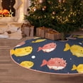 thumbnail image 5 of Xecao Cute Puffer Fish Pattern Christmas Tree Skirt Holiday Part Decorations for Christmas Tree, Farmhouse Christmas Decor Xmas Holiday Home Party Decorations-48", 5 of 6