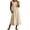 Beige, variant on Levmjia Womens Dresses Flowy Elegant Solid Color Dress and Sleeveless Round Neck One-Piece Set Plus Size Sleeveless Commute Maxi Dress