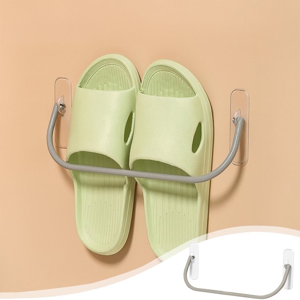 Ganfancp Estante para Zapatillas de Baño Punch Libera El Inodoro Estante para Zapatillas de Baño Almacenamiento de Zapatos En La Pared Ofertas Del Día Liquidación 1* Soporte para Zapatillas de Baño