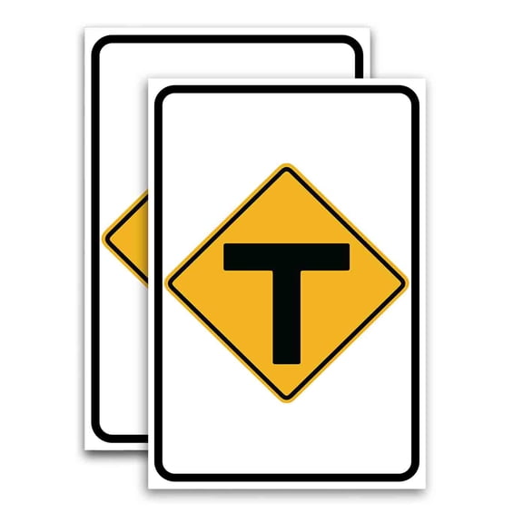 Side Road Right (24" X 36") Vinyl Decal Only (Pack of 2) |Sign|Sticker|Poster