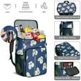 thumbnail image 3 of Retro Daisy Graphic Cooler Backpack - High-Capacity 20L Insulated Picnic Backpack with Multiple Pockets for Organization, 3 of 5