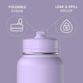 thumbnail image 4 of Hydrapeak 32oz Sport Insulated Water Bottle with Straw & Chug Lid, Leak & Spill Proof, Keeps Drinks Cold for 24 Hours, Hot for 12 Hours, Premium Stainless Steel Water Bottles (32oz, Digital Lavender), 4 of 6