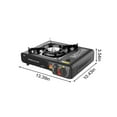 thumbnail image 3 of LOVEVER Portable Butane Stove  tabletop BBQ Grill  bbq Grill for Outdoor Cooking Camping or Tailgating Fried Roasted Cooking With Carry Case Stainless Steel Griddle, 3 of 5
