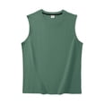 thumbnail image 3 of Hessimy Mens Sleeveless Tank Tops Workout Muscle Gym Shirt Athletic Bodybuilding Slim Fit T Shirts（Green,L), 3 of 3