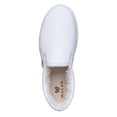 thumbnail image 5 of MaCae Unisex Canvas with Fur Slip On Fashion Shoe With Unique Sole, Cute Shoes, Casual Work Shoes, Canvas Slip On Sneakers, Fuzzy Shoes, Travel Shoes - White/Reflections, 9M/10W, 5 of 7