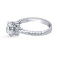 thumbnail image 3 of BERRICLE Sterling Silver Woven Wedding Engagement Rings 1.25 Carat Cubic Zirconia CZ Solitaire Ring for Women, Rhodium Plated Size 5, 3 of 9