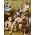 thumbnail image 2 of Michelangelo 15x18 Gold Ornate Wood Framed with Double Matting Museum Art Print Titled - Detail From The Last Judgement 8, 2 of 4