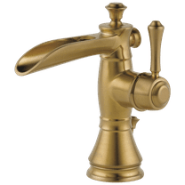 Delta Cassidy Single Handle Channel Spout Bathroom Faucet with Metal Drain Assembly in Champagne Bronze 598LF-CZMPU