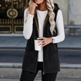 thumbnail image 6 of Stamzod Womens Vest Casual Hooded Sleeveless Fleece Lined Outerwear Vests Winter Coat with Pockets, 6 of 9