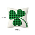 thumbnail image 3 of BGZLEU St Patrick's Day Pillow Cover 18x18 Inch Shamrock St Patrick's Day Decorations Green Clover Buffalo Plaid Lucky Truck Decorative Pillow Cases Throw Cushion Covers, 3 of 6