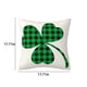 thumbnail image 3 of Xihbxyly Fundas de Cojín de Cuatro Hojas, Estampado de Tréboles Del Día de San Patricio, Lino y Algodón Ecológico, Decoración Elegante para El Hogar, Uso Interior y Exterior, 45 X 45 Cm (Solo Fundas, 3 of 6