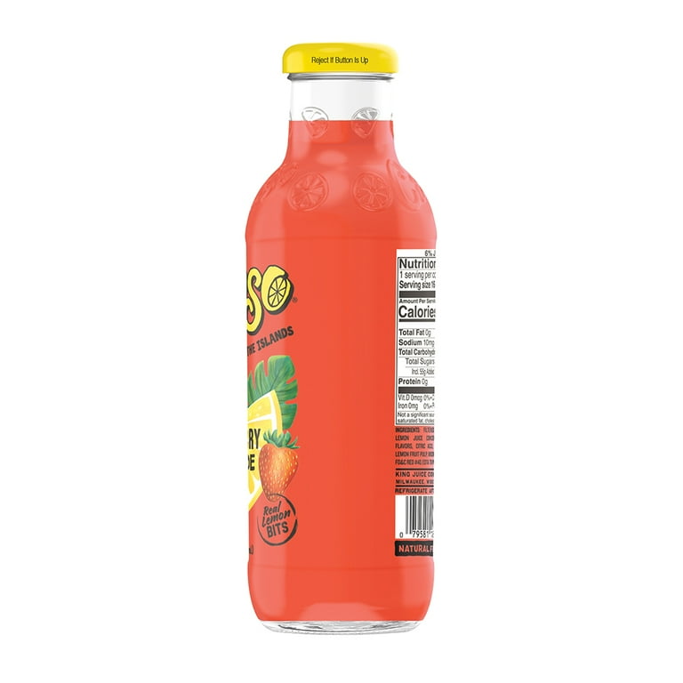 Calypso Natural Strawberry Lemonade Juice Drink 16FlOz - Walmart.com