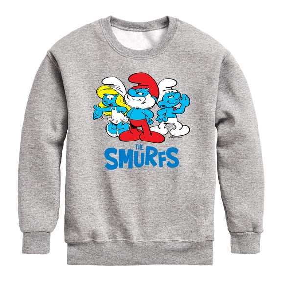 Smurfs - The Group Graphic Long Sleeve Fleece Sweatshirt