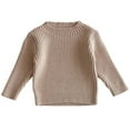 thumbnail image 1 of FAIWAD Toddler Baby Girls Boys Rib Knitted Sweater Long Sleeve Round Neck Pullover Fall Winter Clothes, 1 of 4