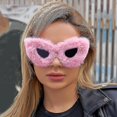 thumbnail image 5 of Women Plush Fuzzy Cat Eye Sunglasses, 5 of 5