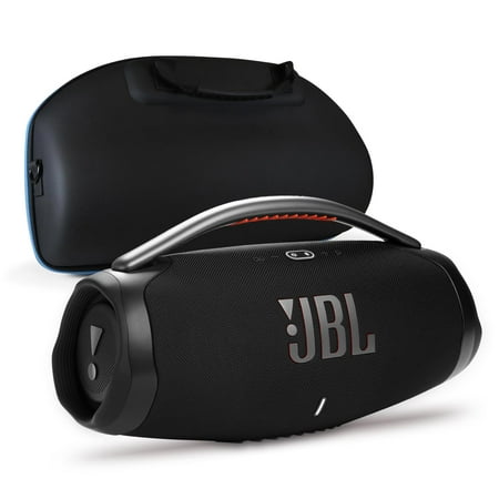 JBL Boombox 3 Black Portable Bluetooth Speaker and divvi! Case Kit