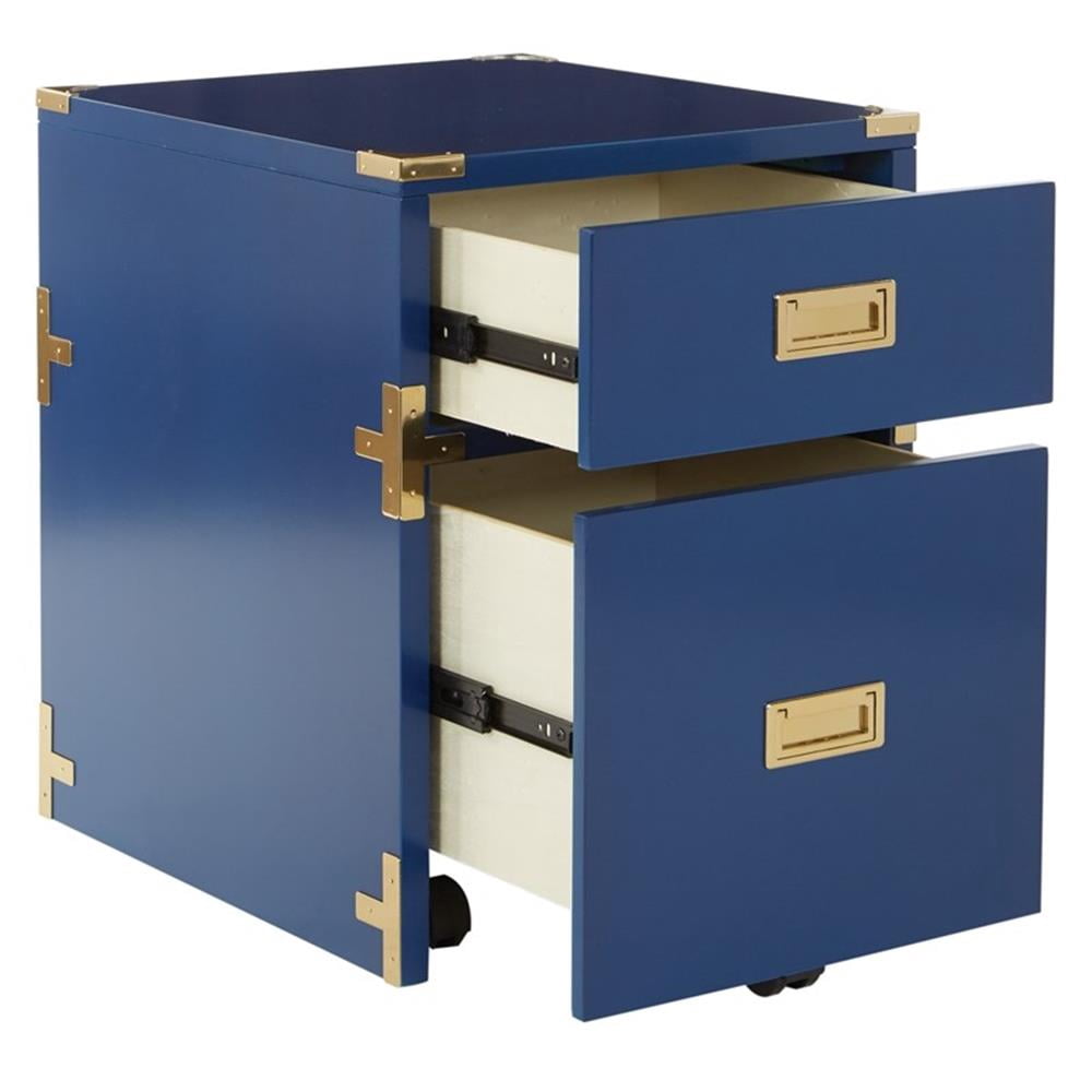 Pemberley Row Solid and Manufactured Wood Lapis Blue File Cabinet Rectangular Fully Assembled