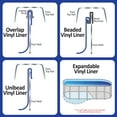 thumbnail image 2 of Blue Wave Blue 18-ft x 33-ft Oval Standard Gauge Overlap Liner - 48/54-in, 2 of 6